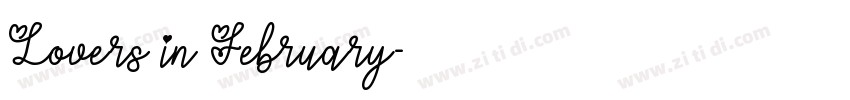 Lovers in February字体转换